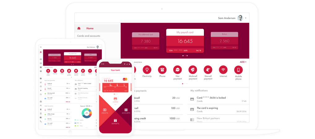 Web App and Mobile App UI Design of an Online Banking Solution