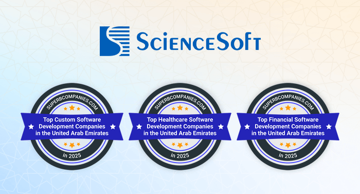 ساينس سوفت ضمن أفضل شركات تطوير البرمجيات الصحية والمالية والمُخصصة في الإمارات لعام 2025 حسب تصنيف منصة SuperbCompanies