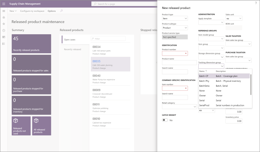 Dynamics 365 for SCM - Released Product
