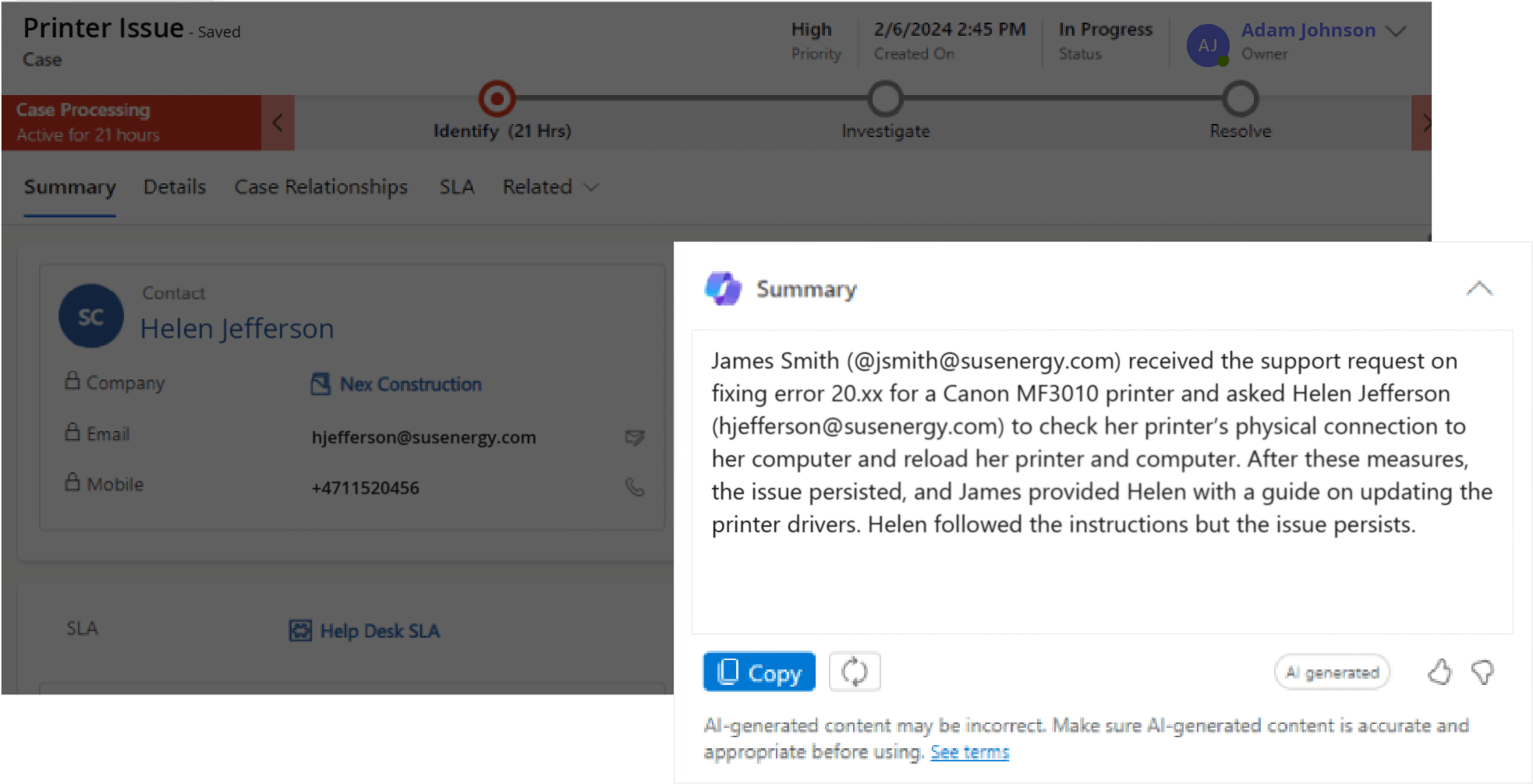 screenshots use case 3