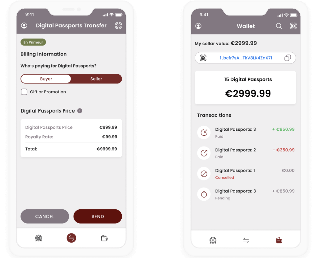 blockchain based wine supply chain software fidewine mobile
