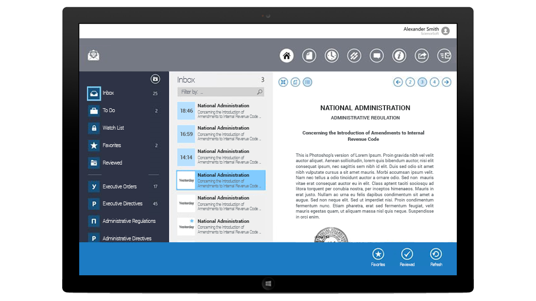 Secure Document Management Application for the Parliament of a 100M