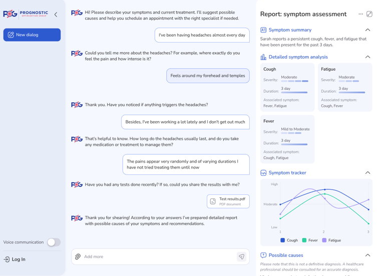 AI-powered chatbot for patient triage