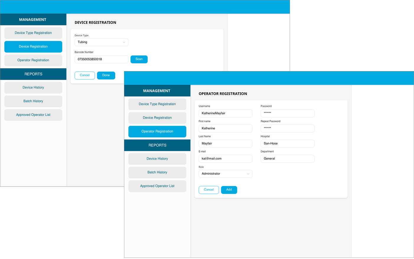 Business Analysis and UI Design for Medical Device Tracking Software