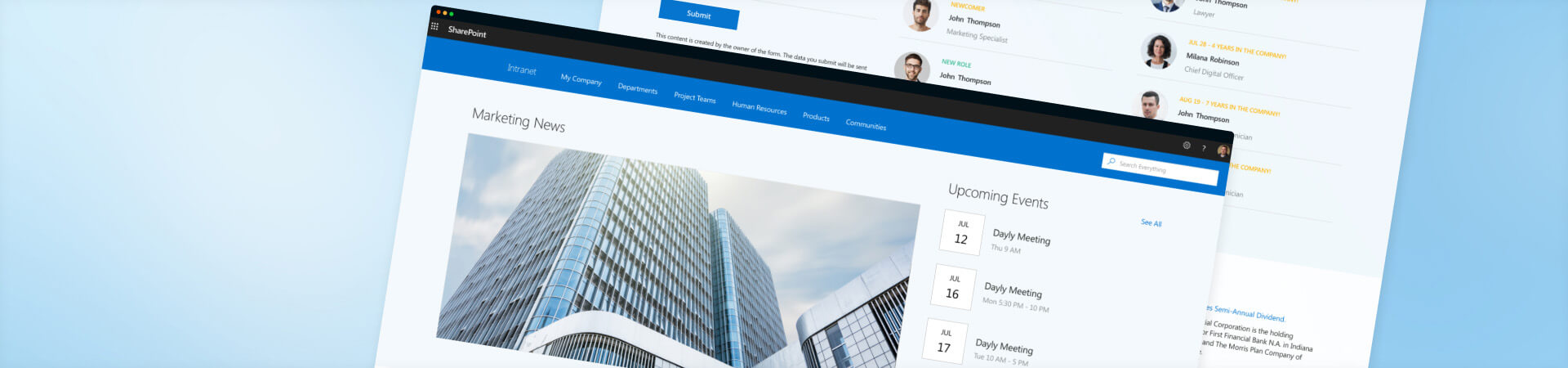 SharePoint Intranet Redesign and Enhancement with Business and Social Features
