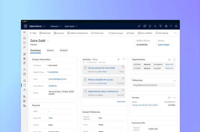 EHR- and PMS-Integrated CRM for a Medical Research Center