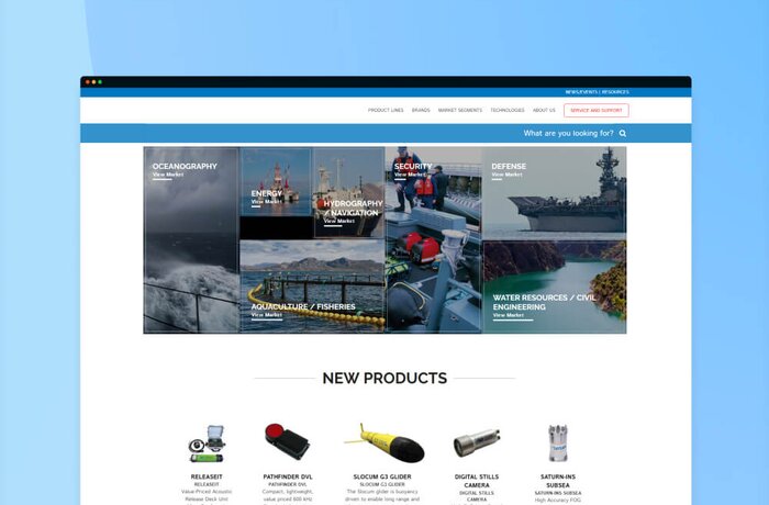 SharePoint-Based Public Website to Showcase and Sell Hi-Tech Marine Equipment