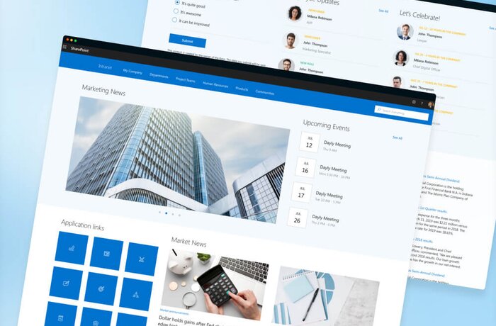 SharePoint Intranet Redesign and Enhancement with Business and Social Features