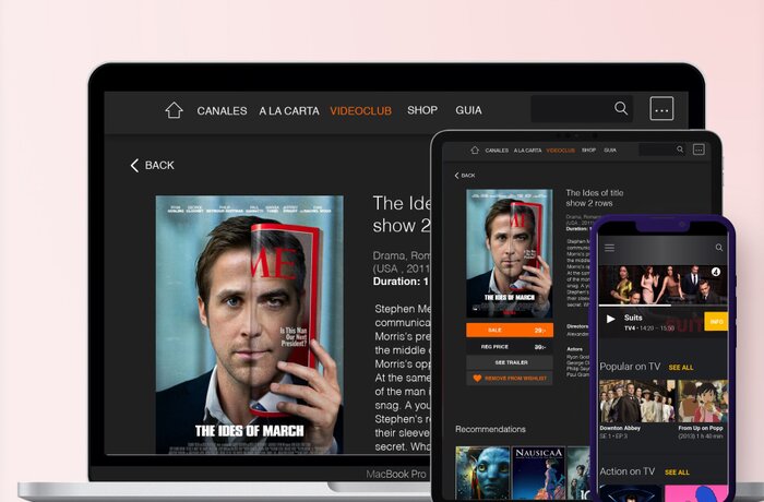 تطوير تطبيقات التلفاز عبر الإنترنت (IPTV) والصوت والفيديو حسب الطلب (SVOD) ونظام إدارة قائم على الويب لإحدى الشركات الرائدة في مجال الإعلام والترفيه