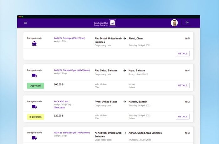 Shipping Services Marketplace for Saudi Arabia’s Deyarat Trading Co