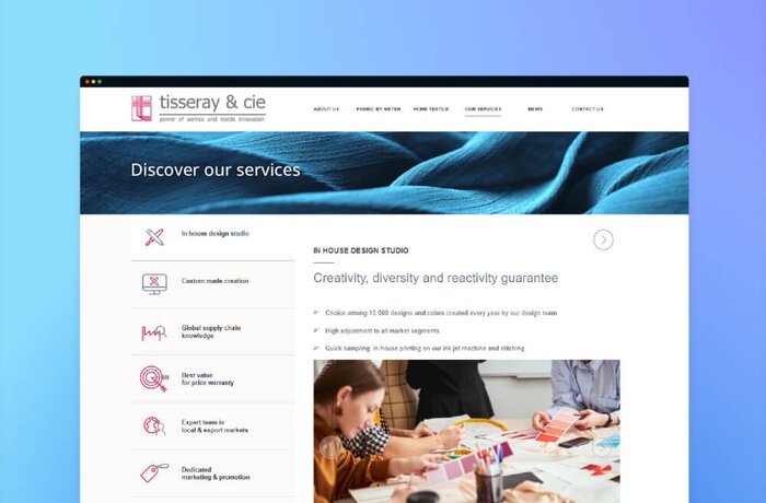 Intuitive Website Enhancing Client Communication for a Textile Producer 