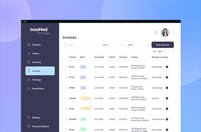 B2B Portal for Medical Equipment Manufacturer Prototyped in 4 Weeks