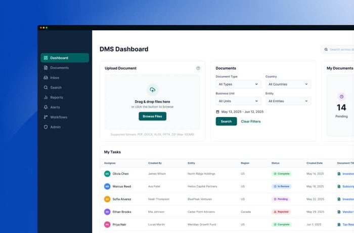 Secure Cloud Document Management System for a Global Investment Services Provider