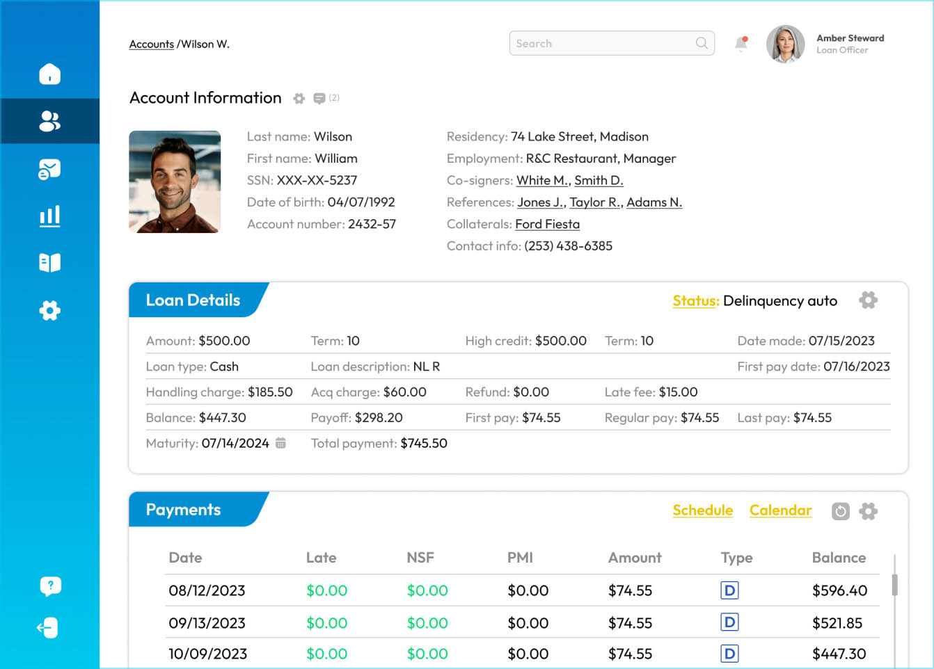 Loan management system