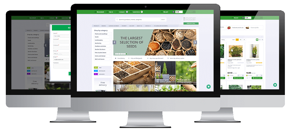 e shop for a multi industry company 3 screens 1000px