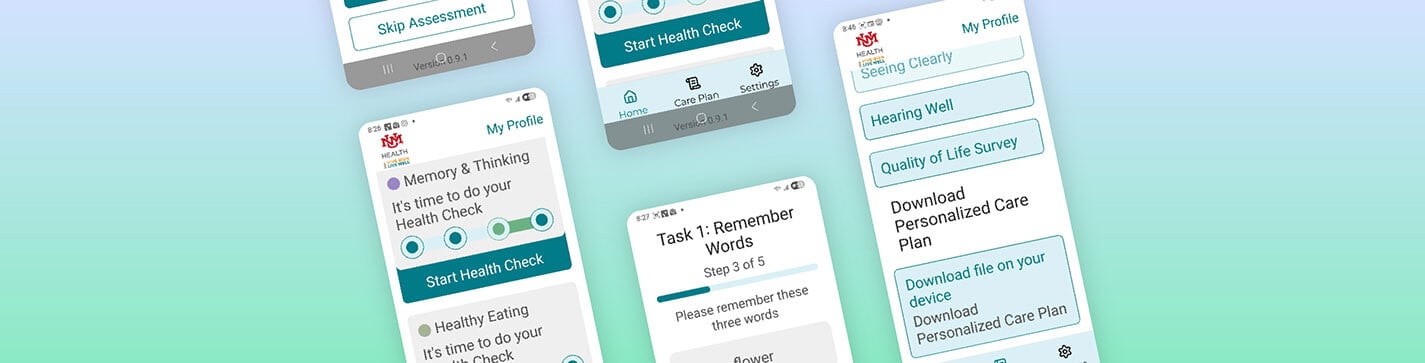 Mobile App for UNM Health Sciences Center to Support Its Statewide Healthy Aging Program