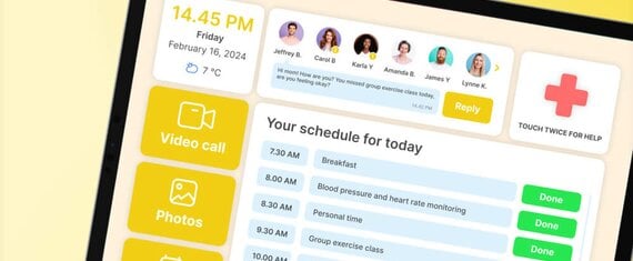 Elderly Care App to Monitor Well-Being and Health Remotely