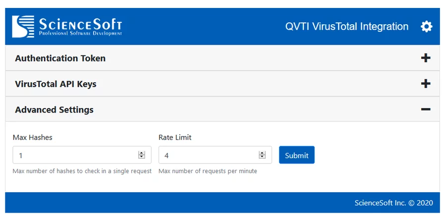 QVTI VirusTotal Integration