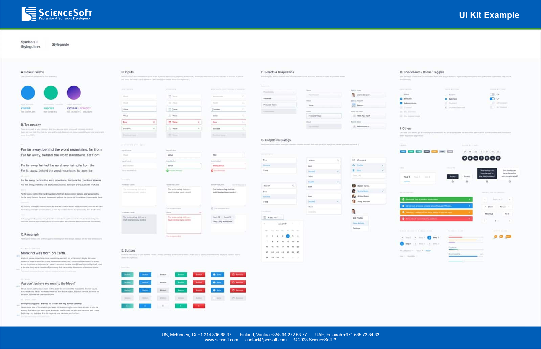 UI Kit Example - ScienceSoft