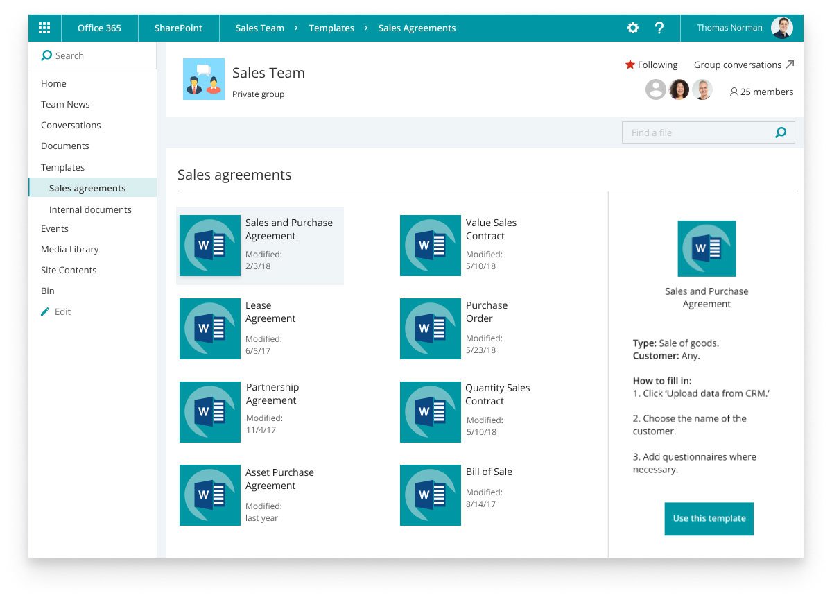 Document Template Management System