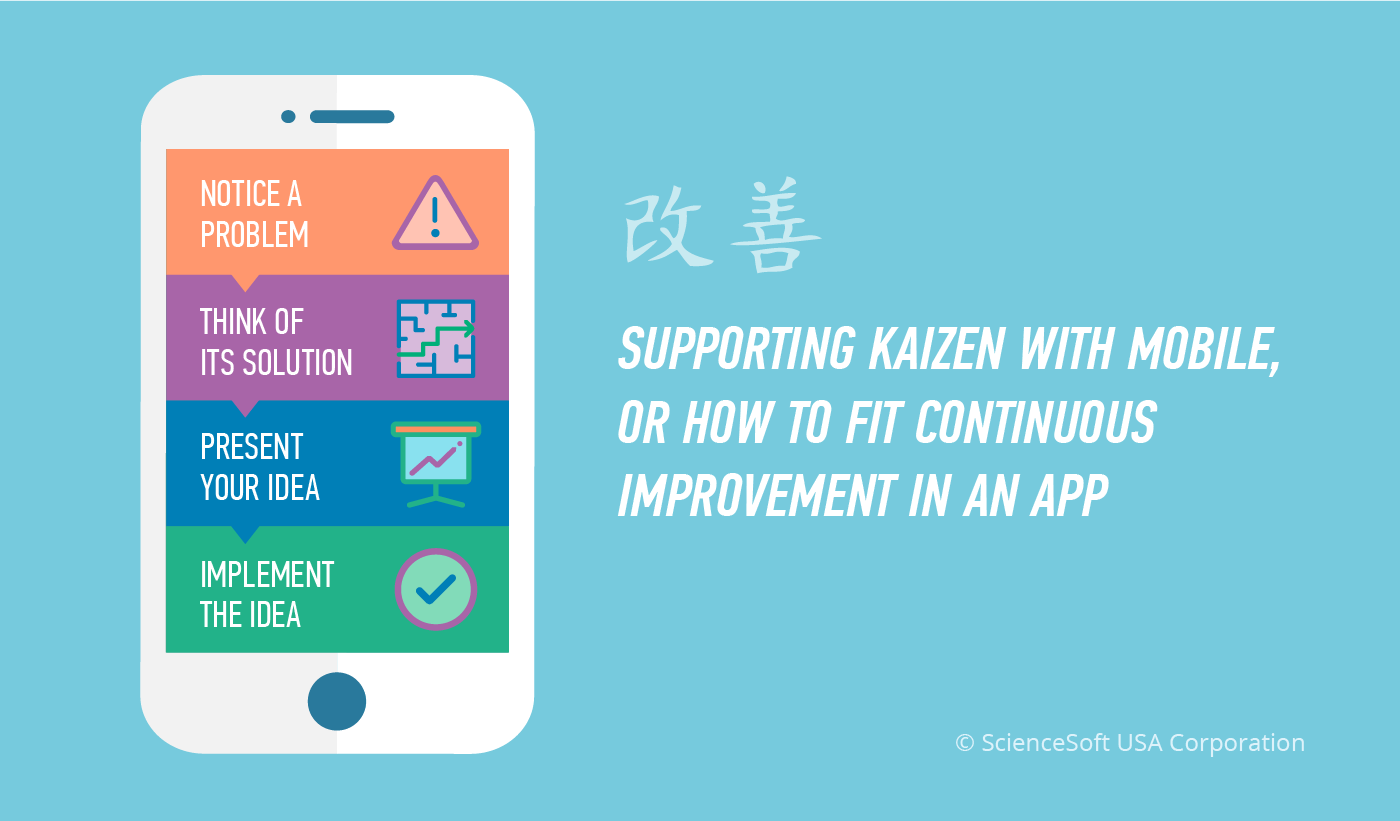 Kaizen methodology in a mobile app How to fit continuous improvement