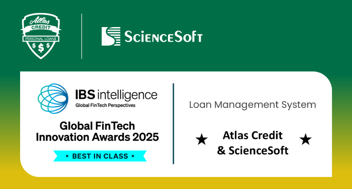 نظام إدارة القروض الذي طوَّرته ساينس سوفت لشركة Atlas Credit يفوز بجائزة Global FinTech Award