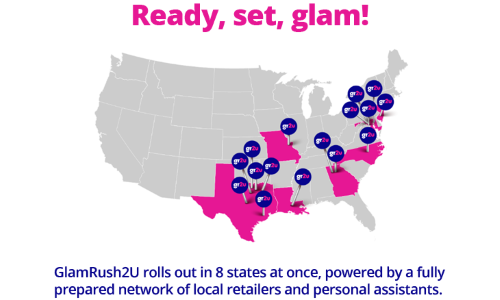 GlamRush2U - Service map