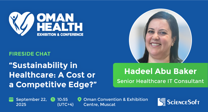 ScienceSoft To Speak on Tech-Enabled Healthcare Sustainability at OHEC 2025