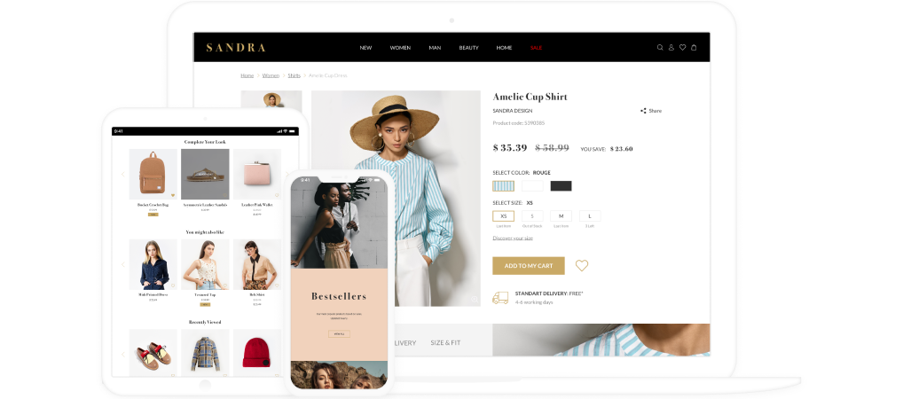 Desktop and Mobile UI Design of a Fashion & Apparel Ecommerce Solution