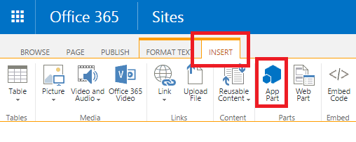 SharePoint - Insert and Add part