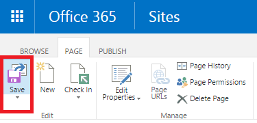 SharePoint - Save changes