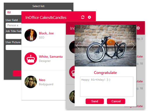 InOffice Cakes&Candles - SharePoint Add-In - ScienceSoft